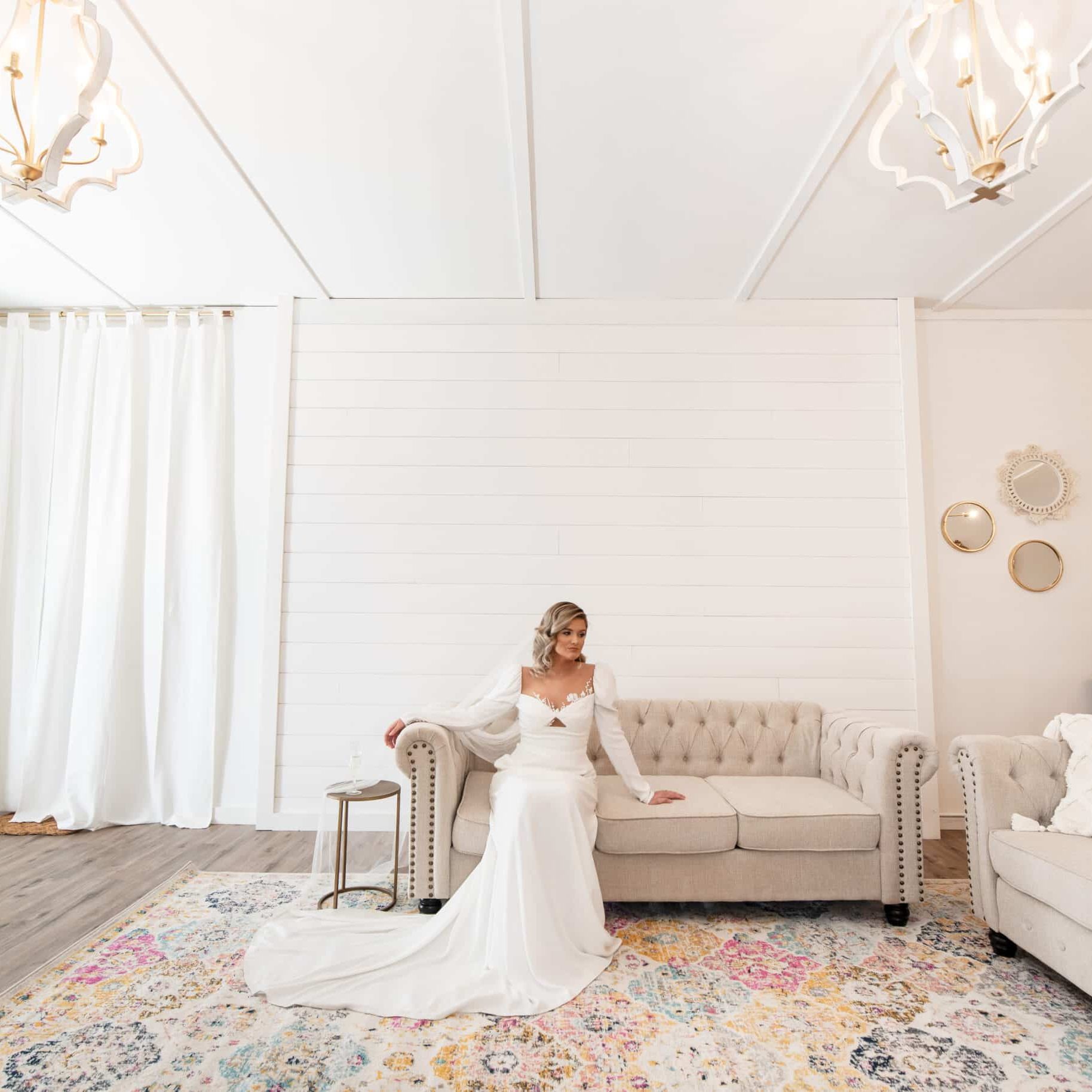 Bride in bridal suite